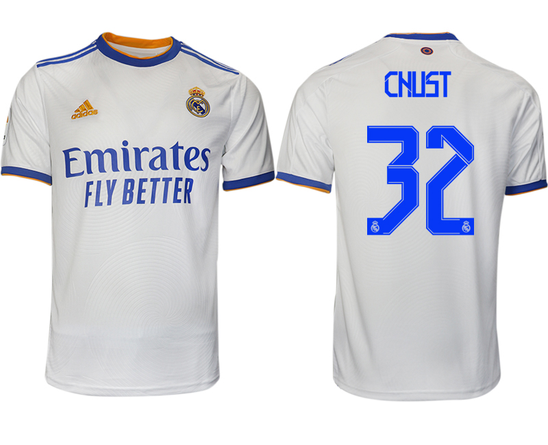 Men 2021-2022 Club Real Madrid home aaa version white #32 Soccer Jerseys->real madrid jersey->Soccer Club Jersey